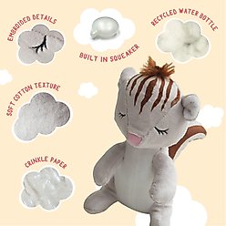 Snugarooz Shea the Squirrel Squeaky Dog Plush Toy, Brown slide 2 of 7