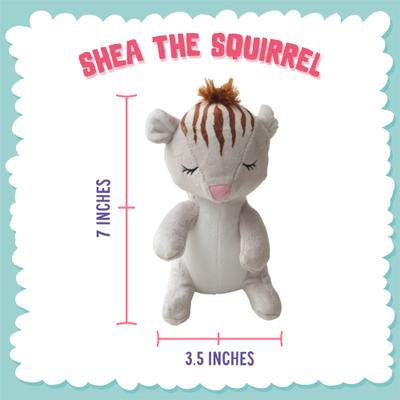 Show full view: Snugarooz Shea the Squirrel Squeaky Dog Plush Toy, Brown slide 6 of 8