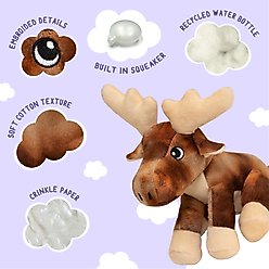 Snugarooz Marty the Moose Squeaky Dog Plush Toy, Brown slide 2 of 5