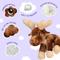 Show in main carousel: Snugarooz Marty the Moose Squeaky Dog Plush Toy, Brown slide 3 of 5