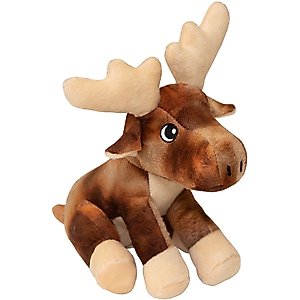 Snugarooz Marty the Moose Squeaky Dog Plush Toy, Brown