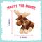 Show in main carousel: Snugarooz Marty the Moose Squeaky Dog Plush Toy, Brown slide 2 of 5
