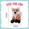 Show in main carousel: Snugarooz Fitz the Fox Squeaky Dog Plush Toy, Brown slide 2 of 5