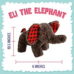 Snugarooz Eli the Elephant Squeaky Dog Plush Toy, Brown slide 2 of 4