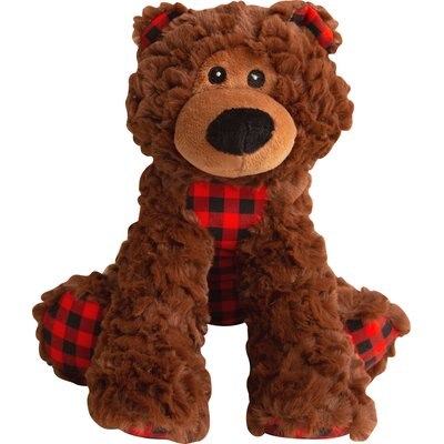 Snugarooz Snugarooz Benny the Bear Squeaky Dog Plush Toy, Brown