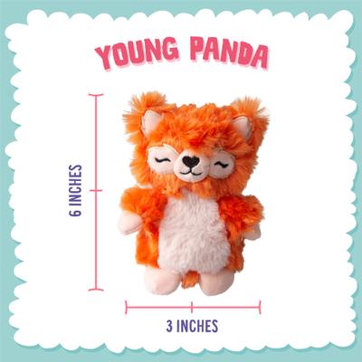 Show full view: Snugarooz Young Panda Squeaky Dog Plush Toy, Red slide 4 of 6