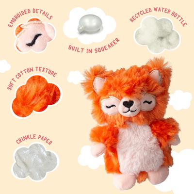 Show full view: Snugarooz Young Panda Squeaky Dog Plush Toy, Red slide 5 of 6