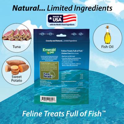 Show full view: Emerald Pet Wholly Fish! Tuna Recipe Cat Treats, 3-oz bag slide 5 of 10