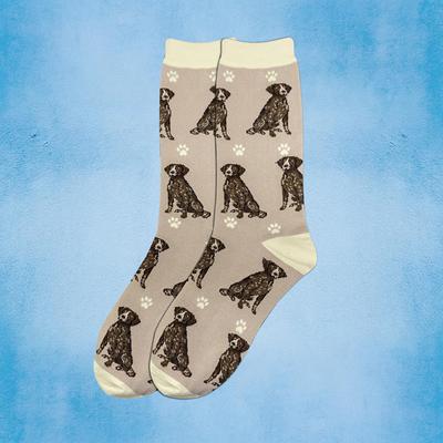 Show full view: E&S PETS German Shorthair Pointer Full Body Socks, Brown, one size slide 3 of 4