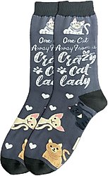E&S PETS Valentine's Day I Love My Cat Full Body Socks, Light Blue, one size