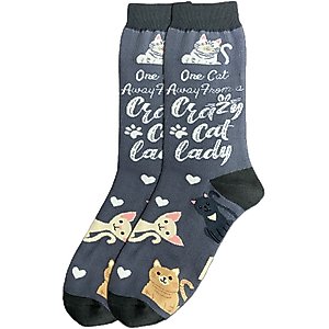 E&S PETS I Love My Cat Full Body Socks, Light Blue, one size