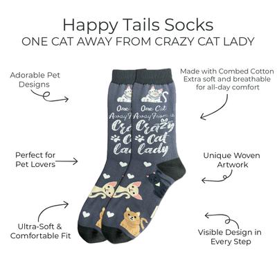 Show full view: E&S PETS Valentine's Day I Love My Cat Full Body Socks, Light Blue, one size slide 2 of 4