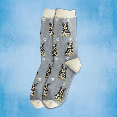 Show full view: E&S PETS Australian Cattle Dog Full Body Socks, Grey, one size slide 3 of 4