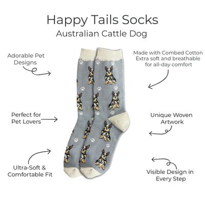 Show full view: E&S PETS Australian Cattle Dog Full Body Socks, Grey, one size slide 2 of 4