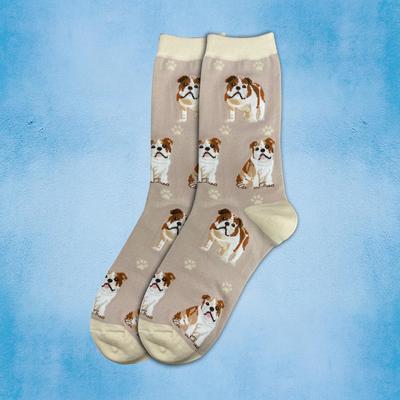 Show full view: E&S PETS Bulldog Full Body Socks, Cream, one size slide 3 of 3