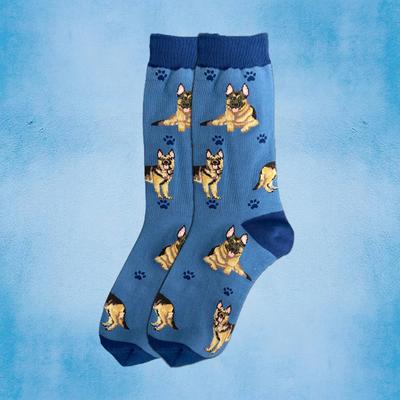 Show full view: E&S PETS German Shepherd Full Body Socks, Blue, one size slide 3 of 4