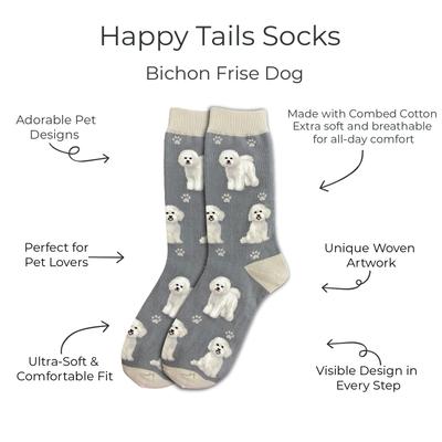 Show full view: E&S PETS Bichon Full Body Socks, Grey, one size slide 3 of 5