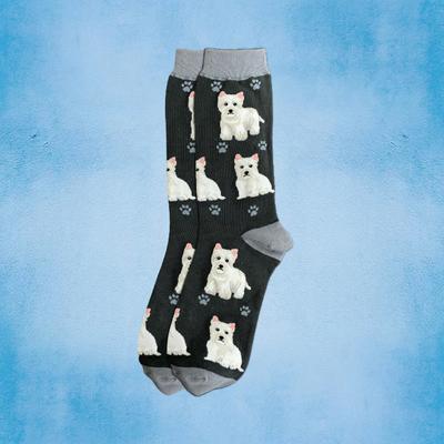 Show full view: E&S PETS Westie Full Body Socks, Black, one size slide 3 of 4