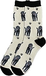 E&S PETS Black Labradoodle Full Body Socks, Grey, one size