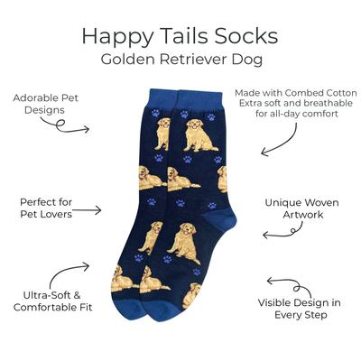 Show full view: E&S PETS Golden Retriever Full Body Socks, Blue, one size slide 2 of 4