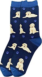 E&S PETS Goldendoodle Full Body Socks, Blue, one size