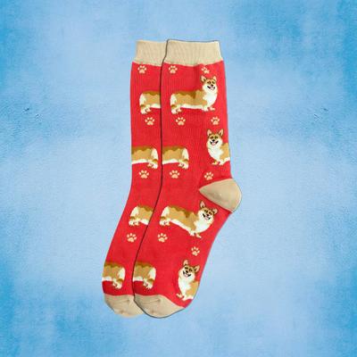 Show full view: E&S PETS Corgi Full Body Socks, Red, one size slide 3 of 4