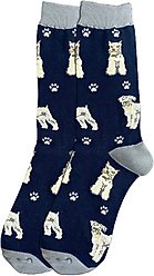 E&S PETS Schnauzer Full Body Socks, Grey, one size