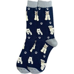 E&S PETS Schnauzer Full Body Socks, Grey, one size