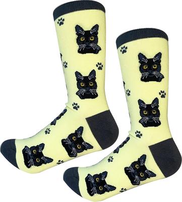 Show full view: E&S PETS Black Cat Sock Daddy, Green, one size slide 4 of 4