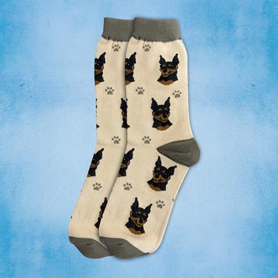 Show full view: E&S PETS Min Pin Sock Daddy, Cream, one size slide 3 of 4