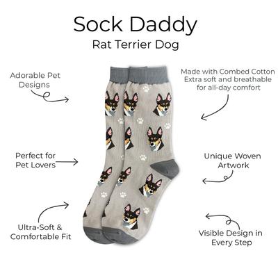 Show full view: E&S PETS Rat Terrier Sock Daddy, Grey, one size slide 2 of 4