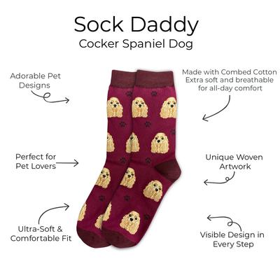 Show full view: E&S PETS Cocker Spaniel Sock Daddy, Red, one size slide 2 of 4