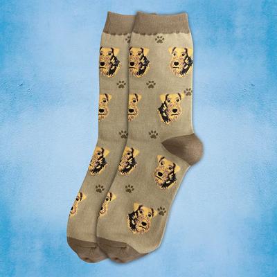 Show full view: E&S PETS Airedale Terrier Sock Daddy, Brown, one size slide 3 of 4