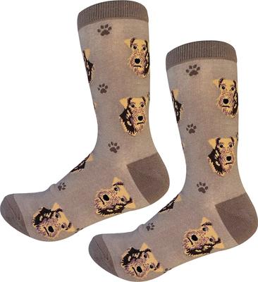 Show full view: E&S PETS Airedale Terrier Sock Daddy, Brown, one size slide 4 of 4