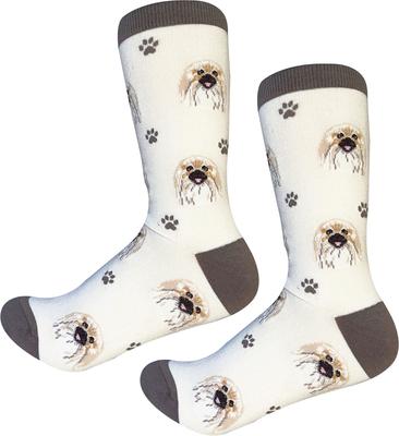 Show full view: E&S PETS Pekingese Sock Daddy, Cream, one size slide 4 of 4