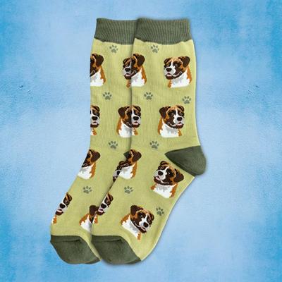 Show full view: E&S PETS Uncropped Boxer Sock Daddy, Green, one size slide 3 of 4