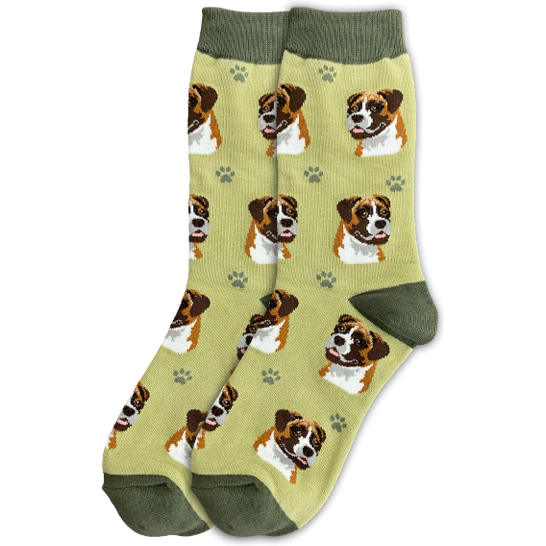 E&S PETS Uncropped Boxer Sock Daddy, Green, one size