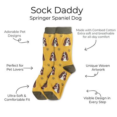 Show full view: E&S PETS Springer Spaniel Sock Daddy, Orange, one size slide 2 of 4