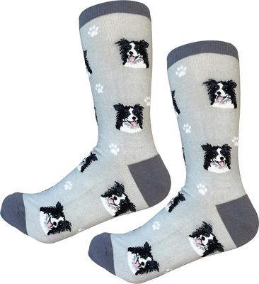 Show full view: E&S PETS Border Collie Sock Daddy, Grey, one size slide 4 of 4