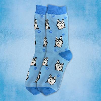 Show full view: E&S PETS Siberian Husky Sock Daddy, Light Blue, one size slide 3 of 4