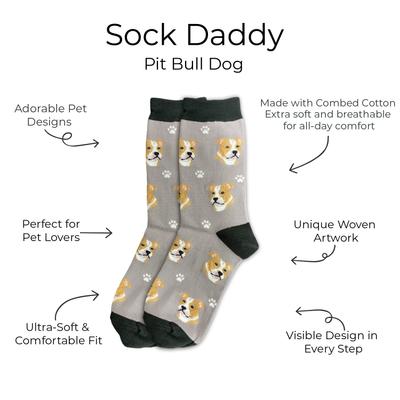 Show full view: E&S PETS Pit Bull Sock Daddy, Grey, one size slide 2 of 4