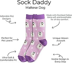 E&S PETS Maltese Sock Daddy, Pink, one size slide 2 of 4