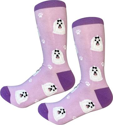 Show full view: E&S PETS Maltese Sock Daddy, Pink, one size slide 4 of 4