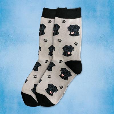 Show full view: E&S PETS Black Labrador Sock Daddy, Grey, one size slide 3 of 4