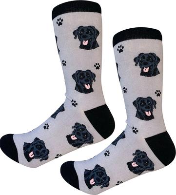 Show full view: E&S PETS Black Labrador Sock Daddy, Grey, one size slide 4 of 4