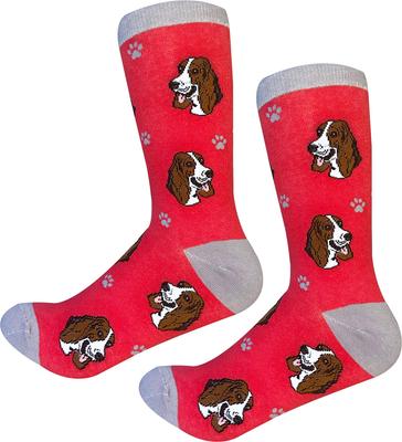 Show full view: E&S PETS Basset Hound Sock Daddy, Coral, one size slide 4 of 4