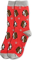 E&S PETS Basset Hound Sock Daddy, Coral, one size