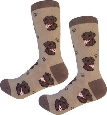 Show full view: E&S PETS Chocolate Labrador Sock Daddy, Brown, one size slide 4 of 4