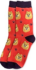 E&S PETS Pomeranian Sock Daddy, Red, one size
