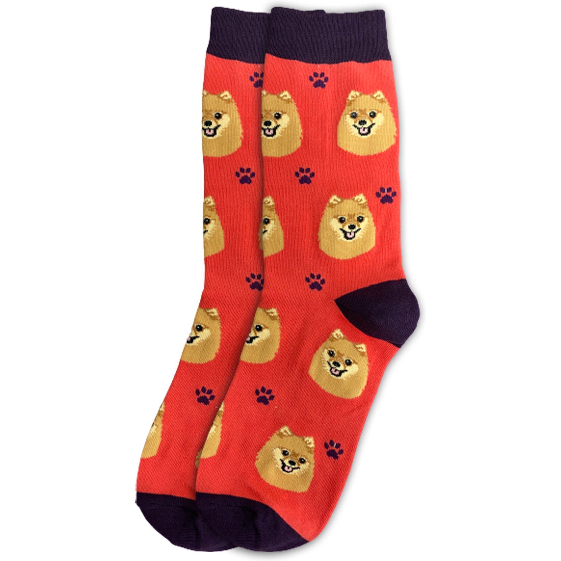 E&S PETS Pomeranian Sock Daddy, Red, one size